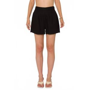 NEW VELVET HEART fedra pleated pull on shorts in black
